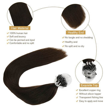 micro ring colored hair extensions real hair